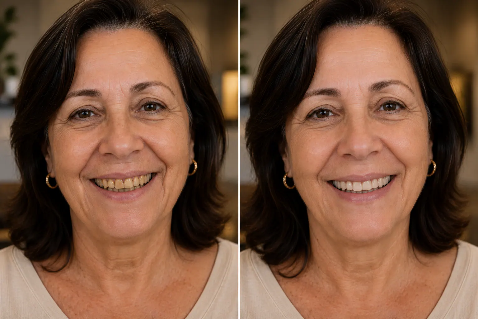 Antes e depois do clareamento dental — Sobilis Odontologia Humanizada, Itapoã, Belo Horizonte