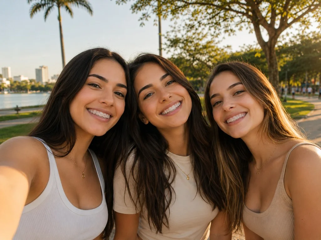 Pacientes com aparelho ortodôntico sorrindo — Sobilis Odontologia, Itapoã, BH